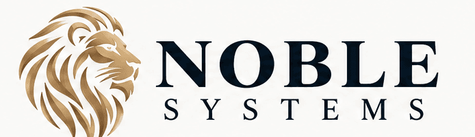 Noble Systems — the gold lion identity